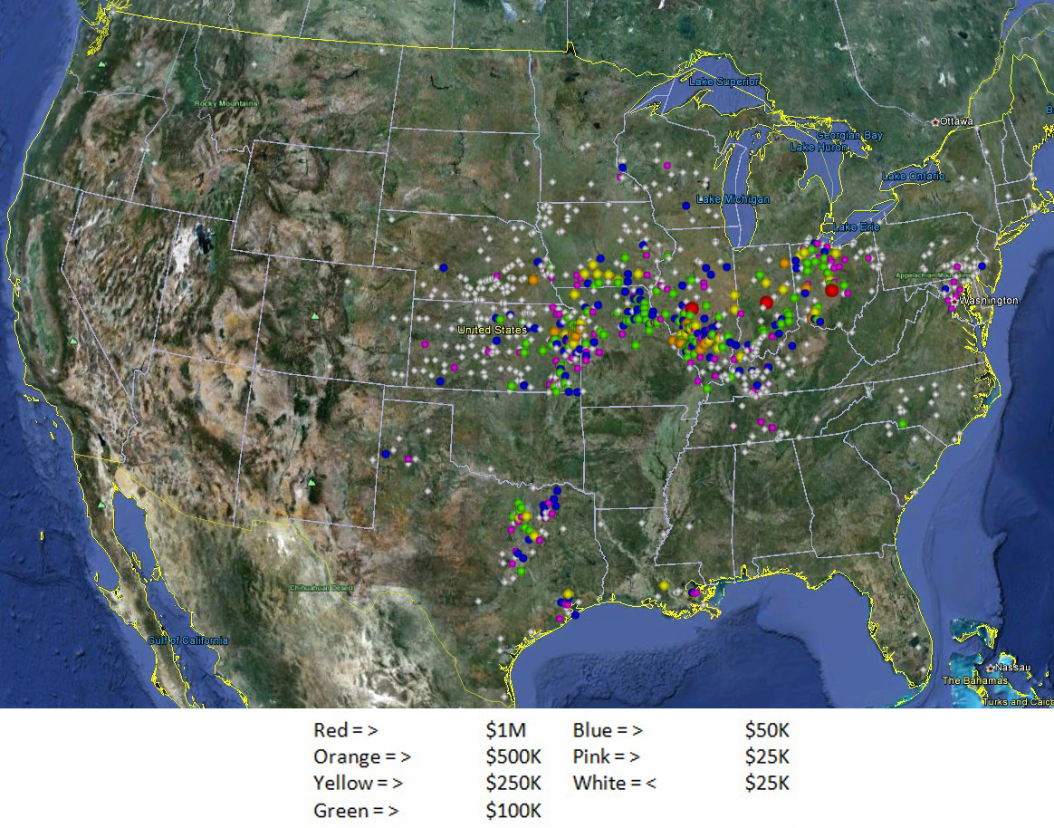 Atrazine Settlment Map